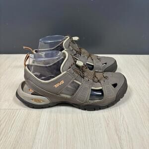 Teva Sandals Women Size 8 Gray Hiking Outdoor Water Adjustable Strap Closed Toe